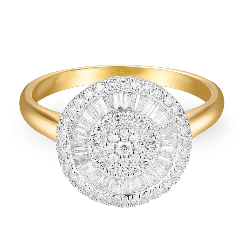 Pierścionek z diamentami (R95391 Y) - zdjęcie: 3