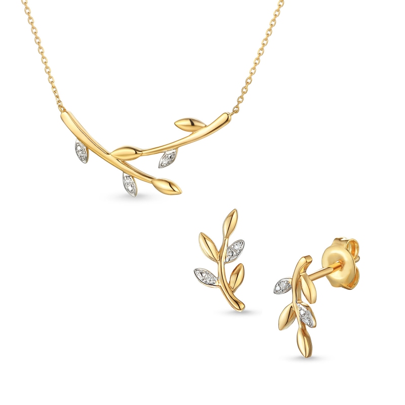 Komplet biżuterii z diamentami (Komplet 71404+07131) - zdjęcie: 1