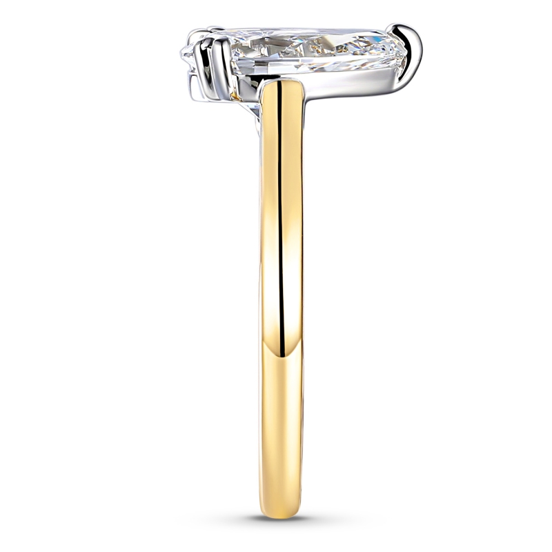 Pierścionek z diamentem laboratoryjny (R96123 YW LGD 2.00ct) - zdjęcie: 3