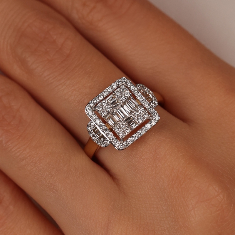 Pierścionek z diamentami (R82603 Y): 16 - zdjęcie: 3