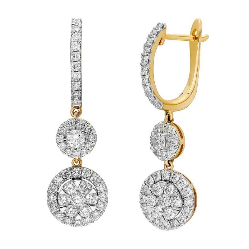 Kolczyki z diamentami (E86965 Y A) - zdjęcie: 1