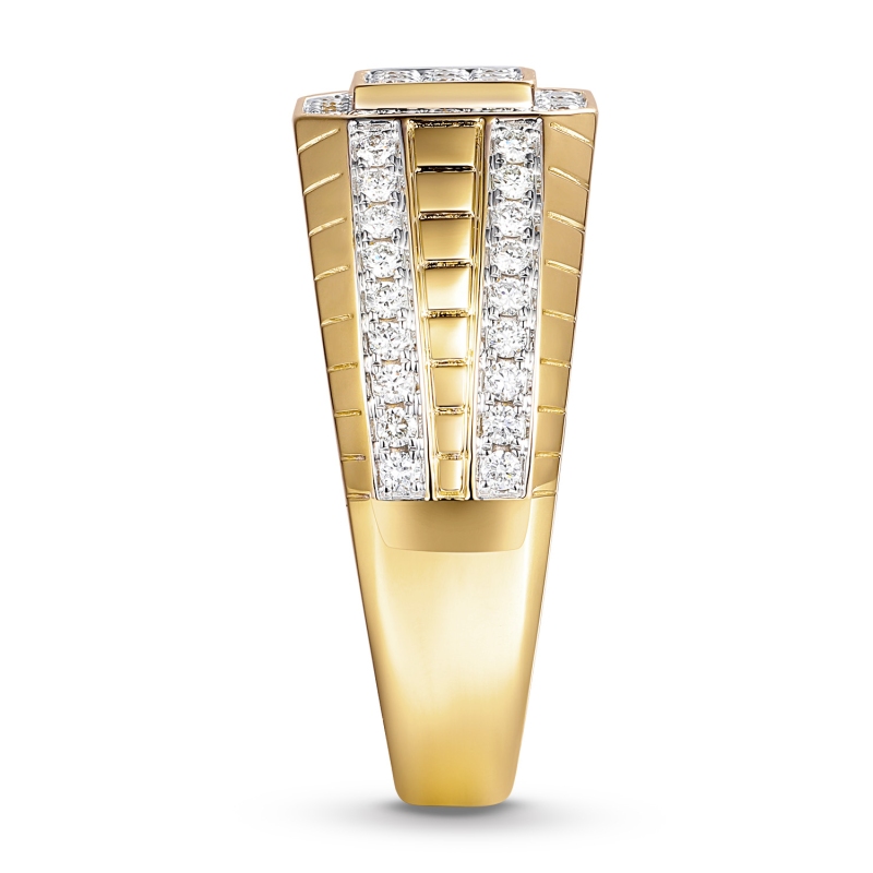 Sygnet męski z diamentami (R95258 Y) - zdjęcie: 4