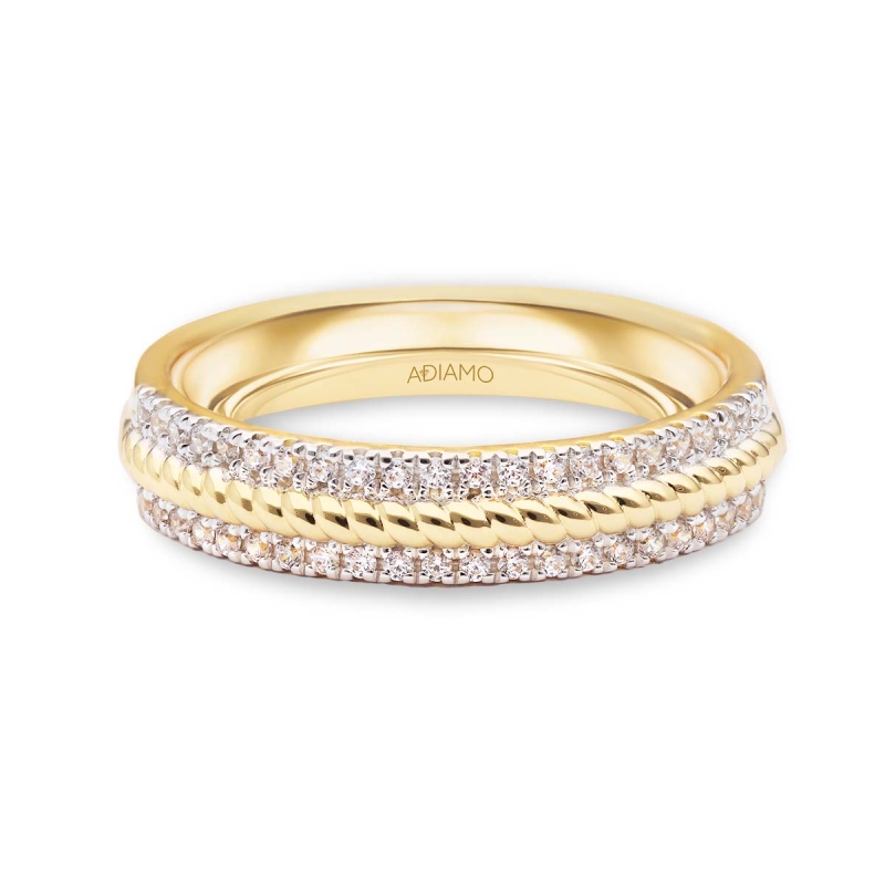 Obrączka ślubna z diamentami, 4 mm (O-R86350 Y): 7 - zdjęcie: 1