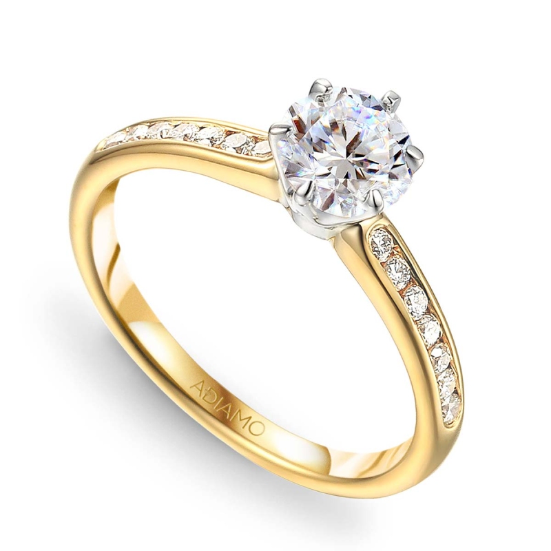 Pierścionek z diamentami (R58831 YW 0,40ct): 22 - zdjęcie: 1