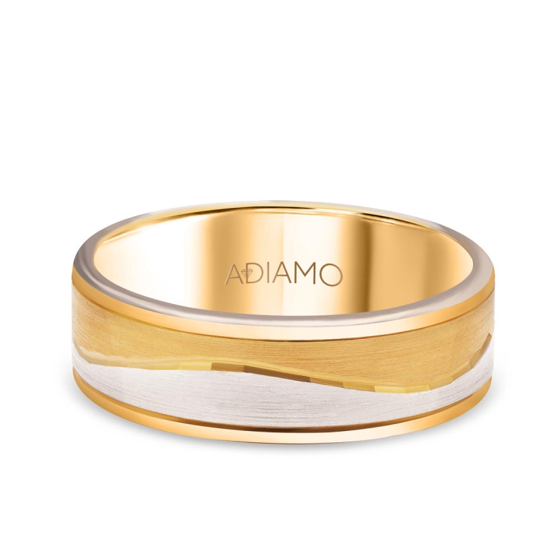 Obrączka ślubna, damska, złota, 6 mm (O-AD178 YW D): 9 - zdjęcie: 1