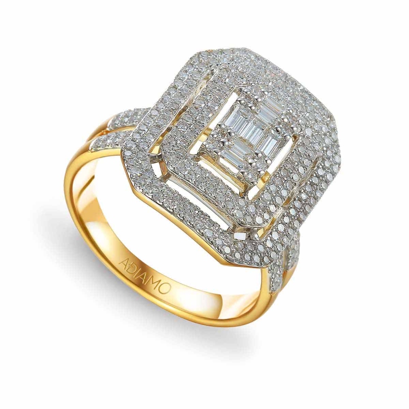 Pierścionek z diamentami (R81616 Y): 14 - zdjęcie: 1