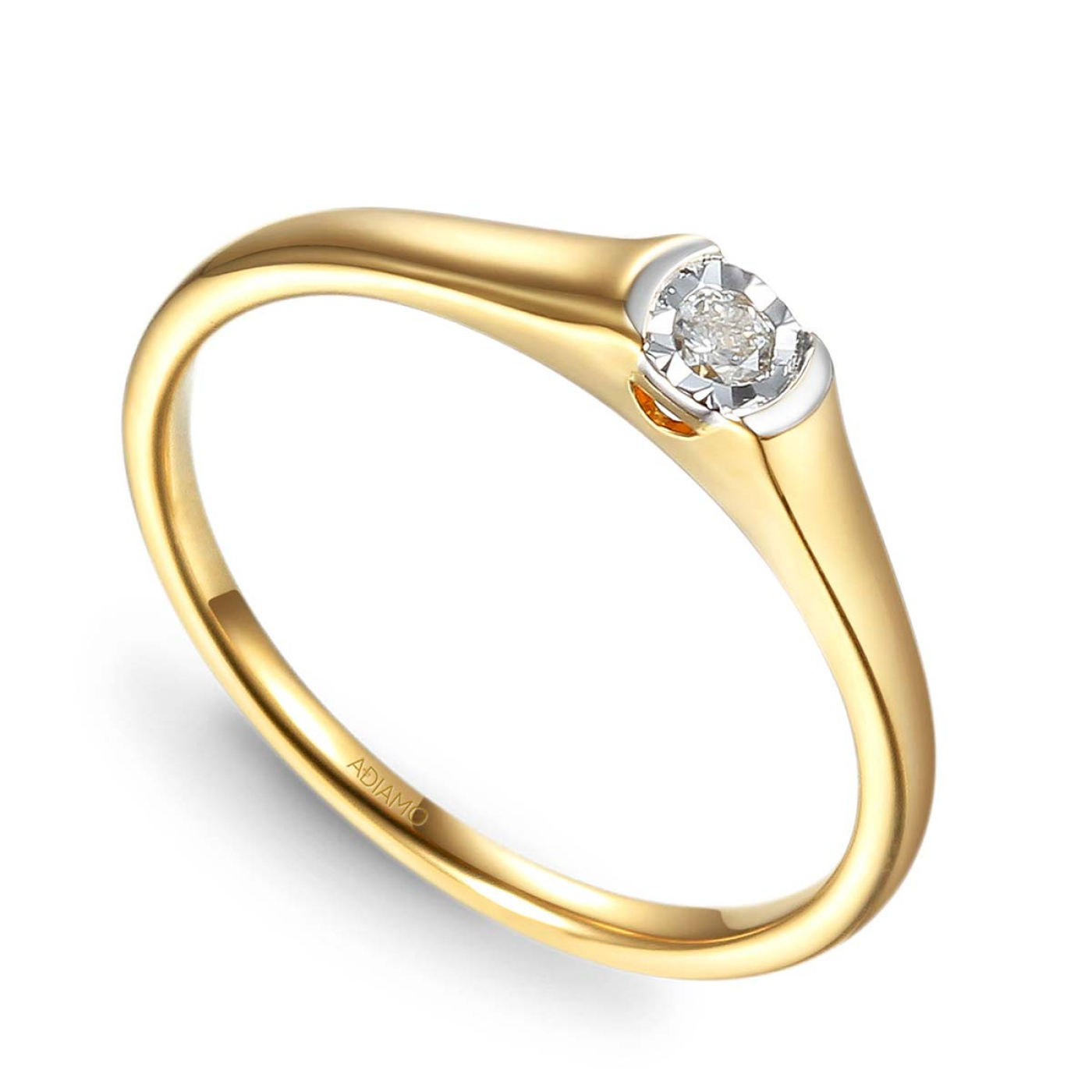 Pierścionek z diamentami (R73496 YW 0,08ct): 10