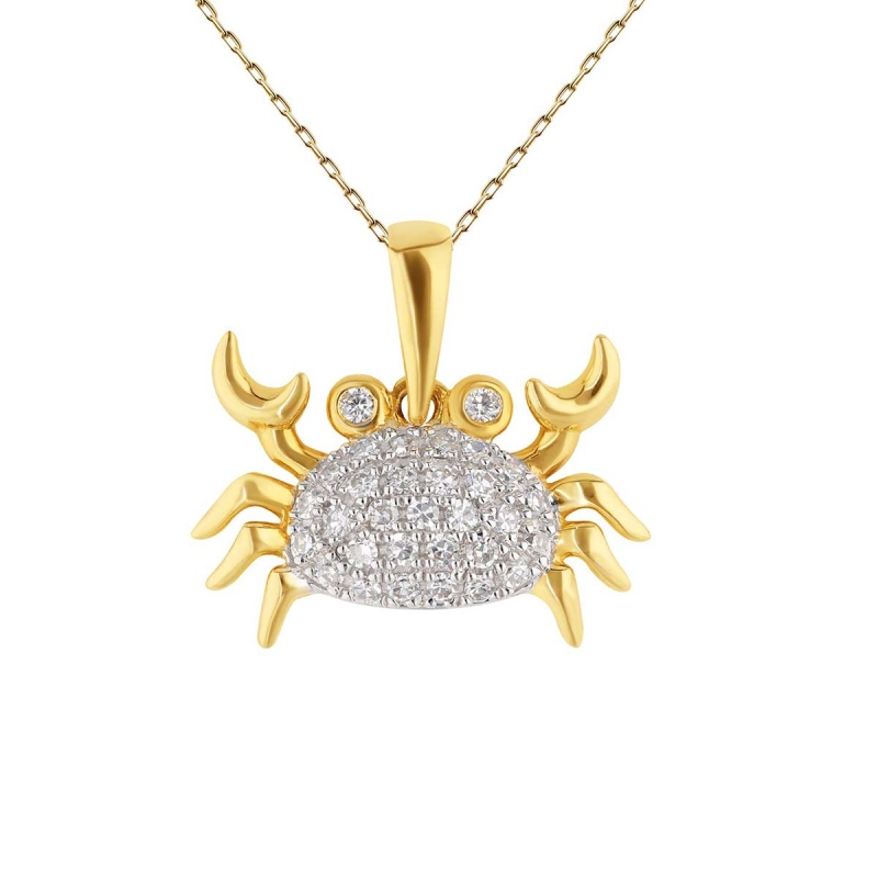 Zawieszka krab z diamentami (P88885 Y) - zdjęcie: 1