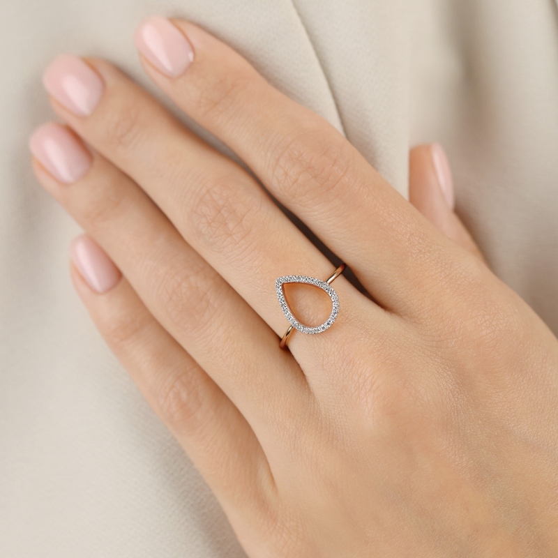 Pierścionek z diamentami (R99156 Y) : 10 - zdjęcie: 2