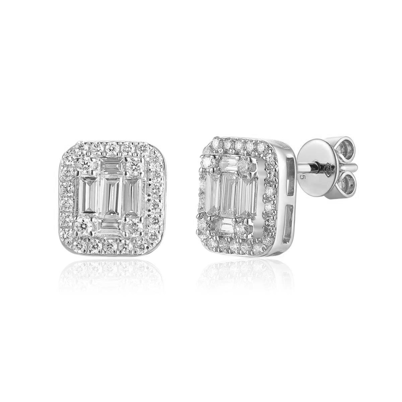 Kolczyki z diamentami (E80432 W S) - zdjęcie: 1