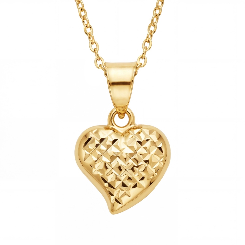 Złota zawieszka serce (P26046 Y) - zdjęcie: 1