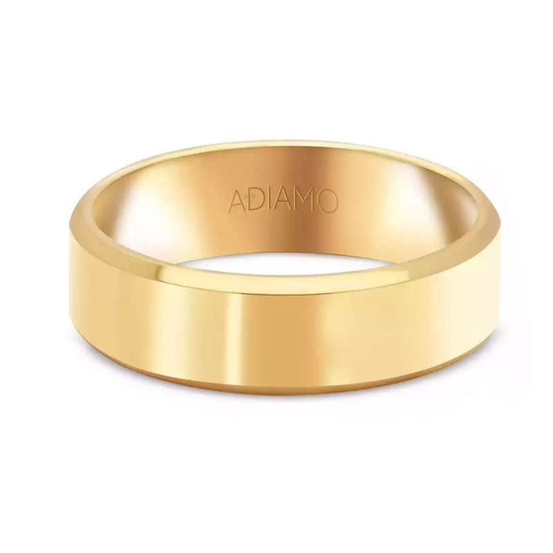 Obrączka ślubna, żółte złoto, trapezowa, męska, 5 mm (O-AD03 5M Y M): 17 - zdjęcie: 1