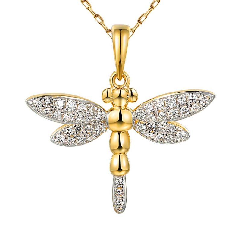Zawieszka ważka z diamentami (P88873 Y) - zdjęcie: 1