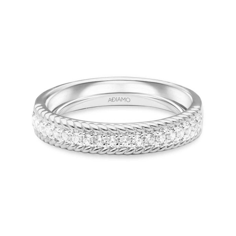 Obrączka ślubna z diamentami, 3,5 mm (O-R83210 W): 7 - zdjęcie: 1