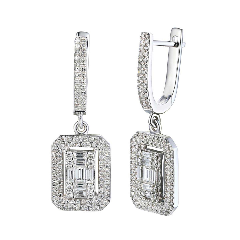 Kolczyki z diamentami (E81616 W A) - zdjęcie: 1