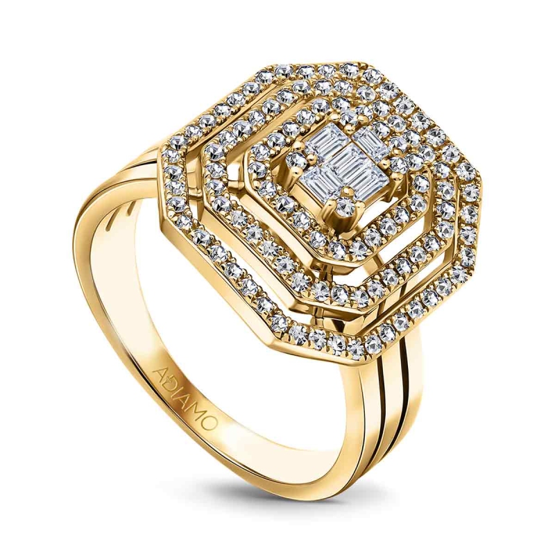 Pierścionek z diamentami (R81598 Y): 10 - zdjęcie: 1