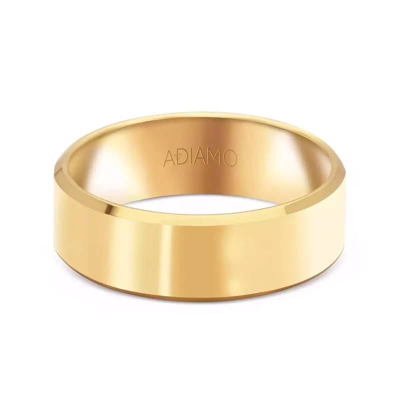 Obrączka ślubna, żółte złoto, trapezowa, damska, 6 mm (O-AD03 6M Y D): 7 - zdjęcie: 1