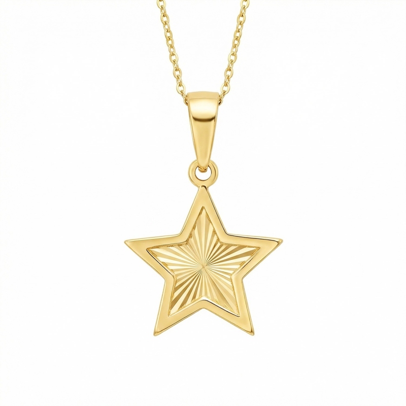 Złota zawieszka gwiazdka (P00908 Y) - zdjęcie: 1