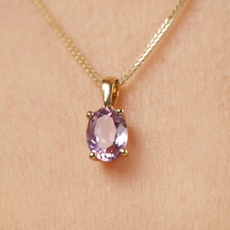 Komplet biżuterii z różowymi ametystami (E43062YPAM+P43062YPAM) - zdjęcie: 4