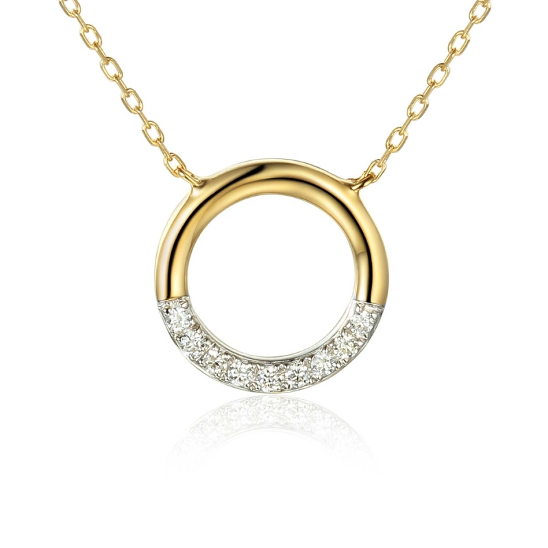 Naszyjnik z diamentami (N09034 Y C) - zdjęcie: 1