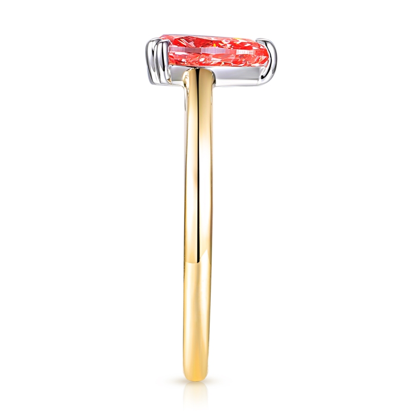 Pierścionek z różowym diamentem laboratoryjnym (R96123 1,12ct YW LGDP): 10 - zdjęcie: 4