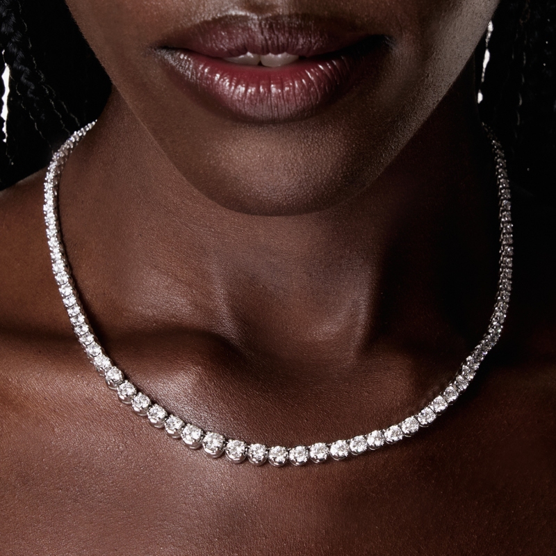 Kolia z diamentami laboratoryjnymi - zdjęcie: 2