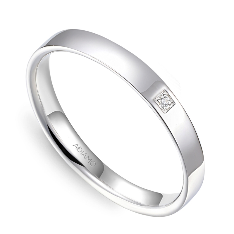 Obrączka z diamentem, 3 mm (O-R99873 W): 18 - zdjęcie: 1