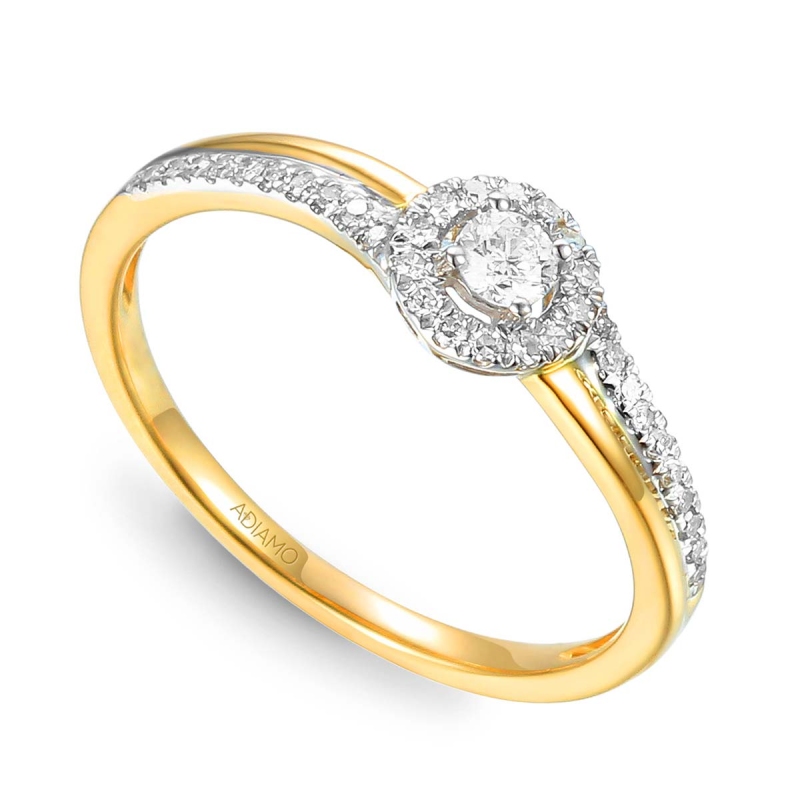 Pierścionek z diamentami (R46940 YW): 14 - zdjęcie: 1