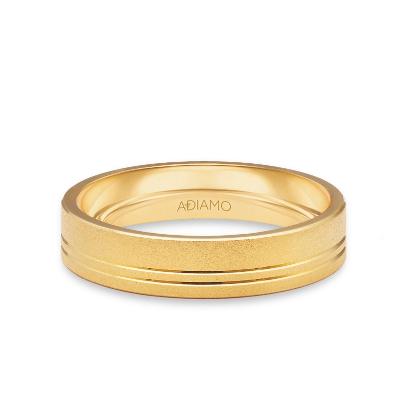 Obrączka ślubna damska żółte złoto 5 mm (O-AD127 Y D): 7 - zdjęcie: 1