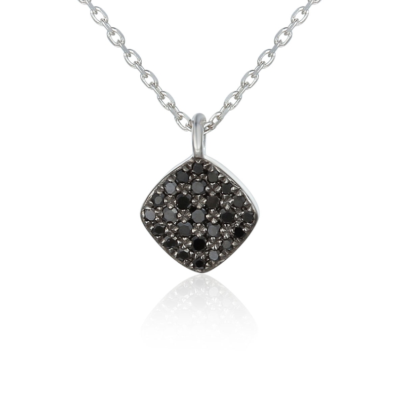 Naszyjnik z czarnymi diamentami (N08276 W C BD) - zdjęcie: 1