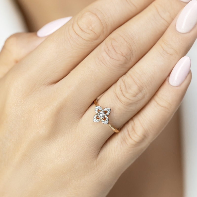 Pierścionek z diamentami (R98899 Y): 10 - zdjęcie: 2