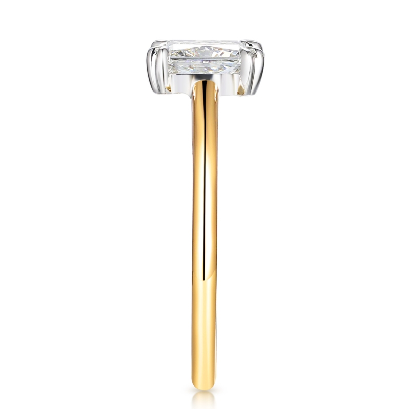 Pierścionek z diamentami laboratoryjnymi (R100580 YW LGD 1,01ct): 10 - zdjęcie: 4