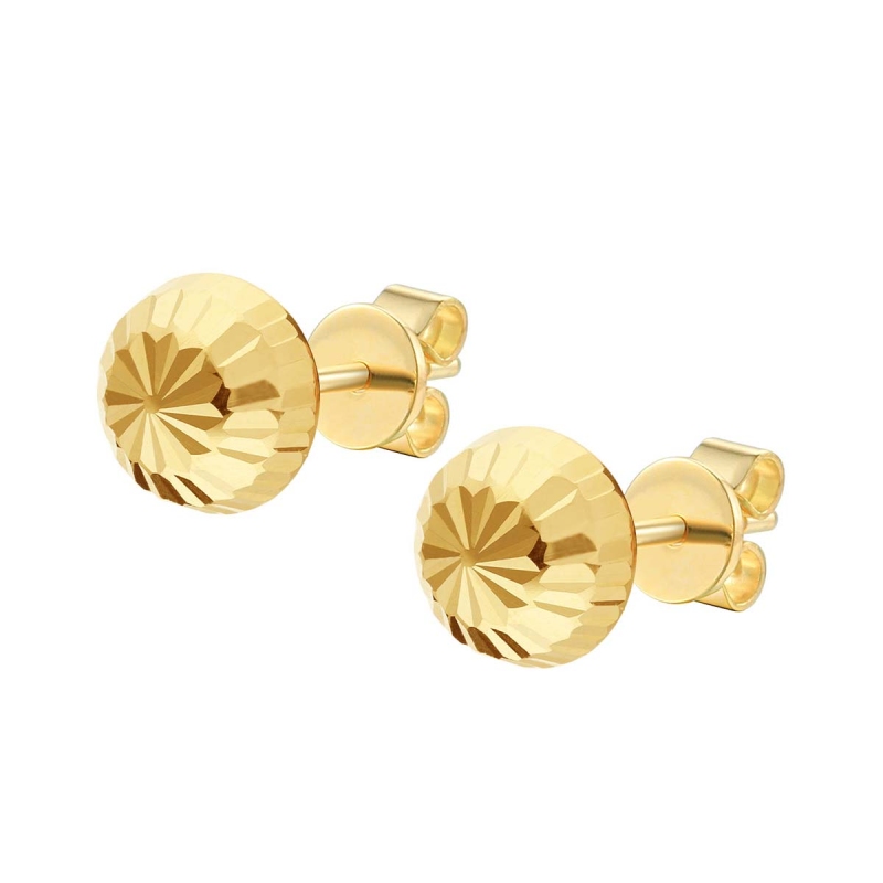 Kolczyki ze złota półkule diamentowane (E8830 Y S) - zdjęcie: 1