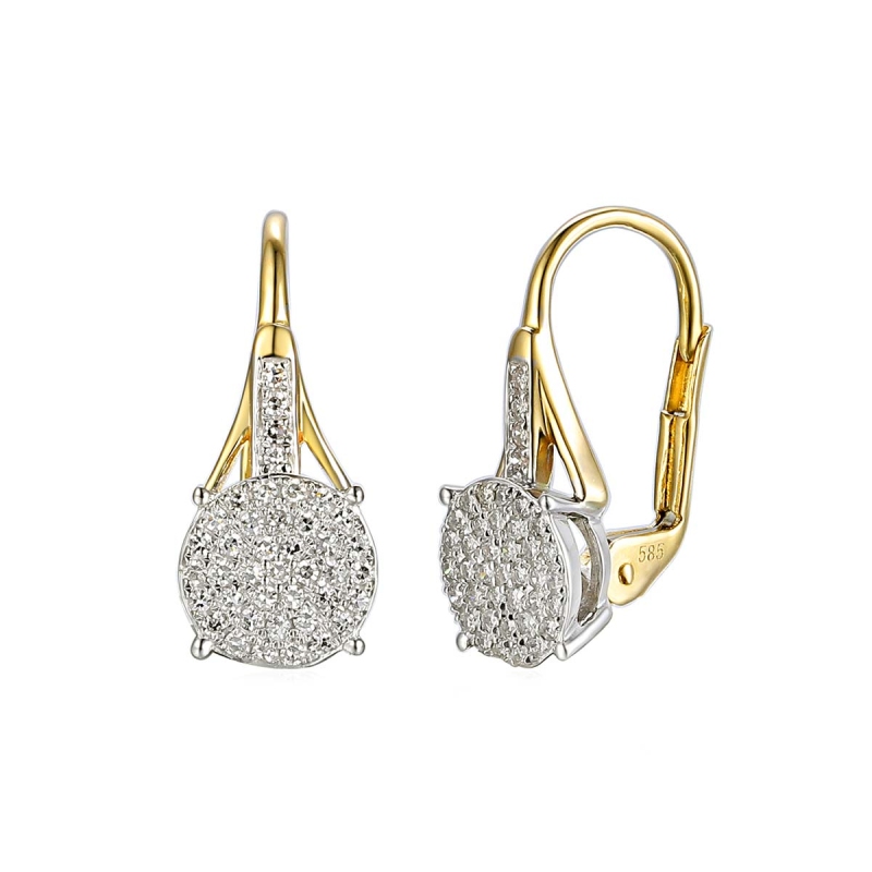 Kolczyki z diamentami (E86385 YW P 0,26ct) - zdjęcie: 1