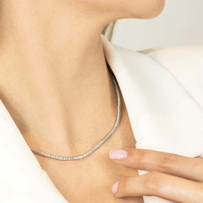 Naszyjnik z diamentami (N04307 W G) - zdjęcie: 2