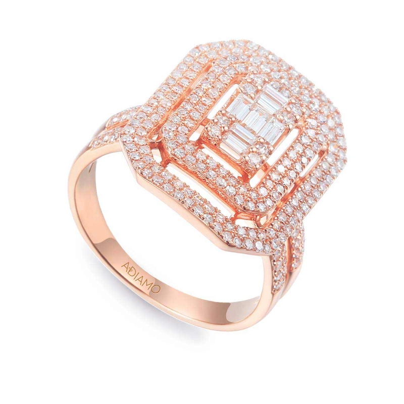 Pierścionek z diamentami (R81616 R): 10 - zdjęcie: 1