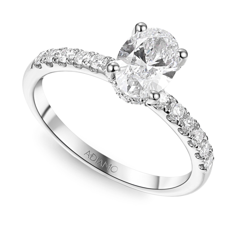 Pierścionek z diamentem laboratoryjnym (R100450 W LGD 1,04ct): 14 - zdjęcie: 1