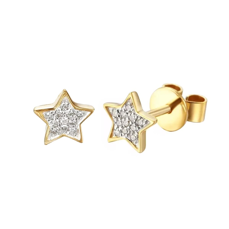 Kolczyki z diamentami (E66692 Y S) - zdjęcie: 1