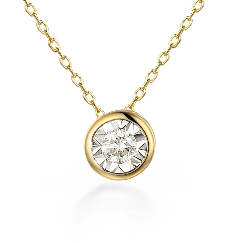 Naszyjnik z diamentem (N08999 Y C 0,08ct) - zdjęcie: 1