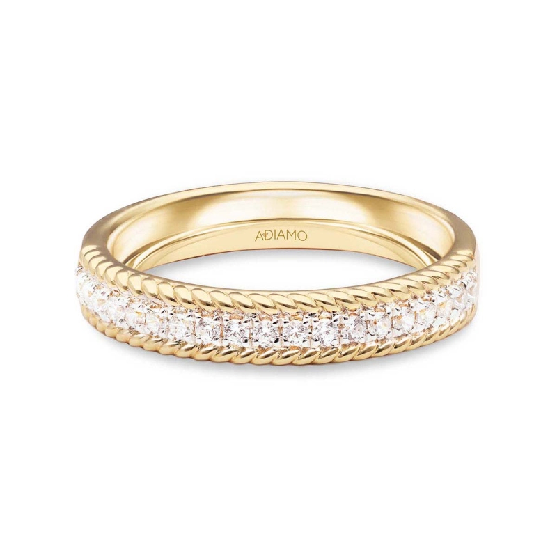 Obrączka ślubna z diamentami, 3,5 mm (O-R83210 Y): 7 - zdjęcie: 1