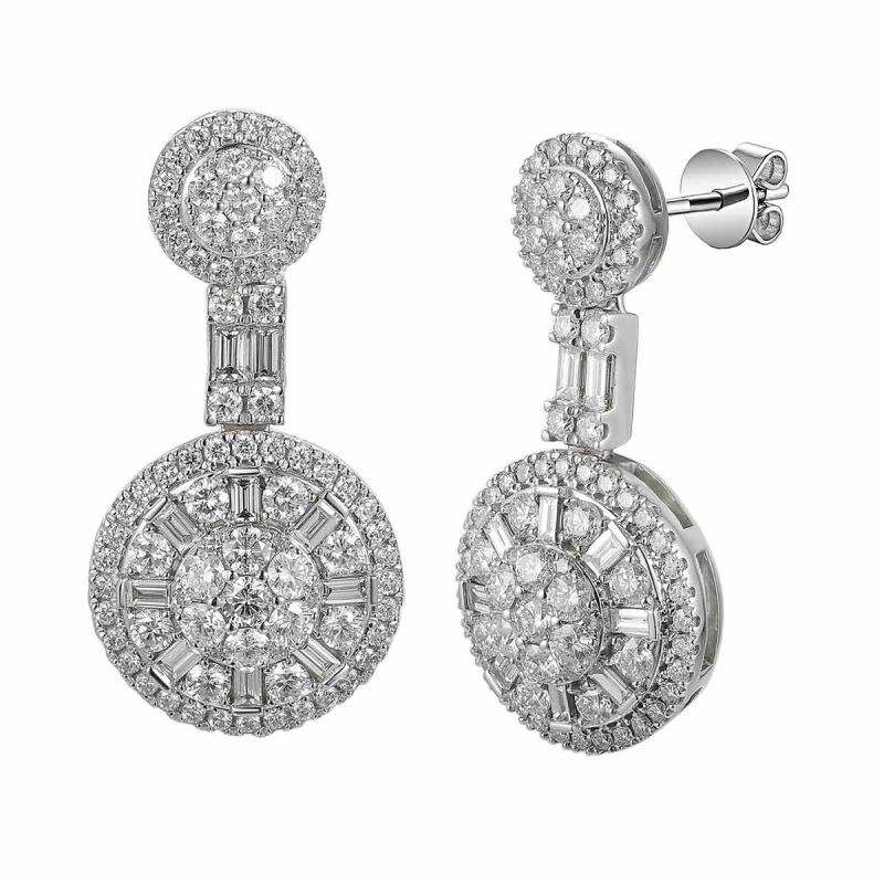 Kolczyki z diamentami (E90063 W S) - zdjęcie: 1