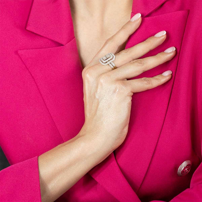 Pierścionek z diamentami (R81616 W): 10 - zdjęcie: 2