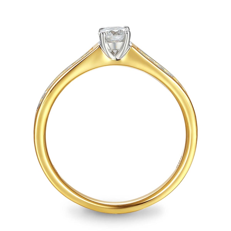 Pierścionek z diamentami (R31737 YW 0,20ct): 7 - zdjęcie: 3