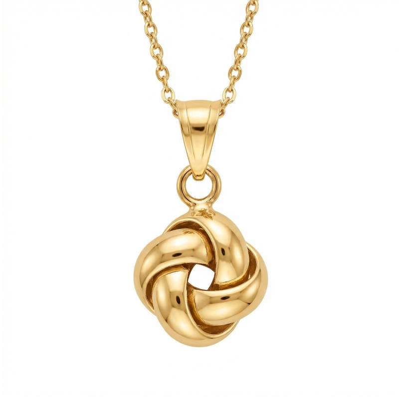 Złota zawieszka pętelka (P26032 Y) - zdjęcie: 1