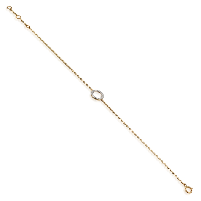 Bransoletka z diamentami (B06099 Y G) - zdjęcie: 1