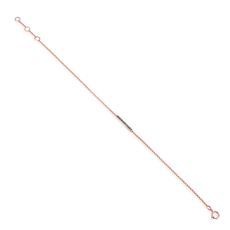 Bransoletka z czarnymi diamentami (B05867 R C BD) - zdjęcie: 1