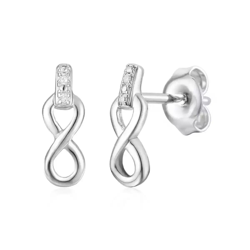 Kolczyki z diamentami (E65977 W S 375) - zdjęcie: 1