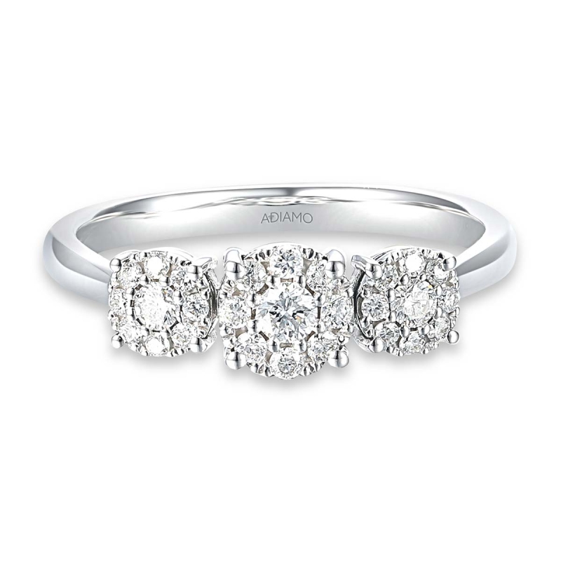 Pierścionek z diamentami (R57285 W): 10 - zdjęcie: 2