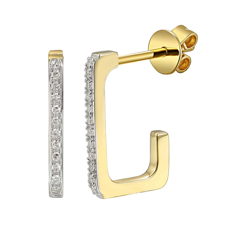 Kolczyki z diamentami (E81878 Y S) - zdjęcie: 1