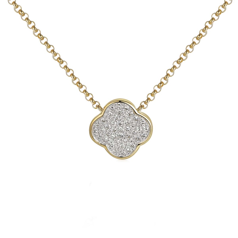 Naszyjnik z diamentami (N10163 Y G) - zdjęcie: 1